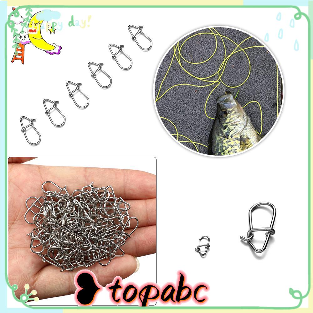 TOP 100 Pcs Memancing Gantung Snap Labu Kualitas Tinggi Stainless Steel Tahan Lama Garis tackle Oval Split Rings