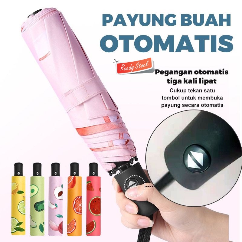 GOS B210 - Payung Lipat Otomatis Anti UV / Payung Otomatis Buka Tutup Anti UV MOTIF