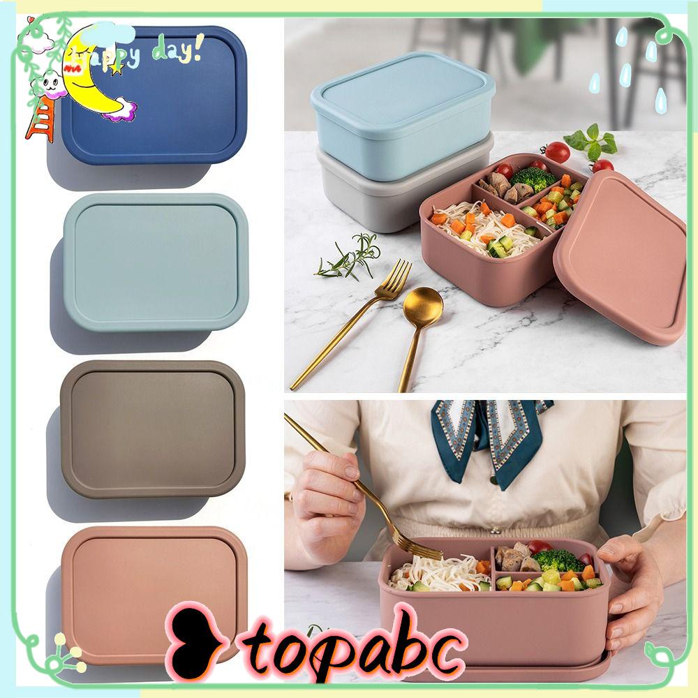 TOP Bento Box Awet Mudah Dibawa Silikon 3sekat