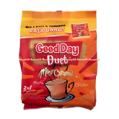 Goodday Duet Choco Nut 5sachet 3in1 Moca Caramel Minuman Kopi Coklat Carrabian Coklat Kacang Good Day Coffee Chocolate Siap Minum Karabian Duets