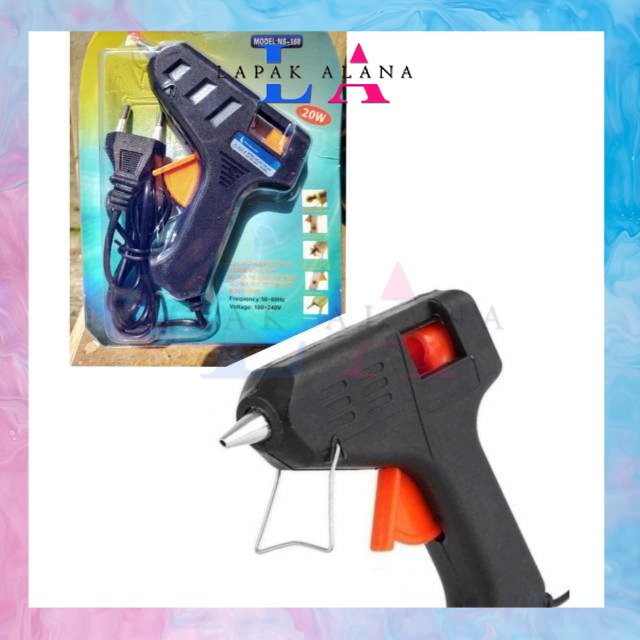 

ALAT LEM TEMBAK 20WATT Hot Melt Glue Gun Biru Hitam Pistol Lem Bakar Lem Cepat Panas Lapak Alana