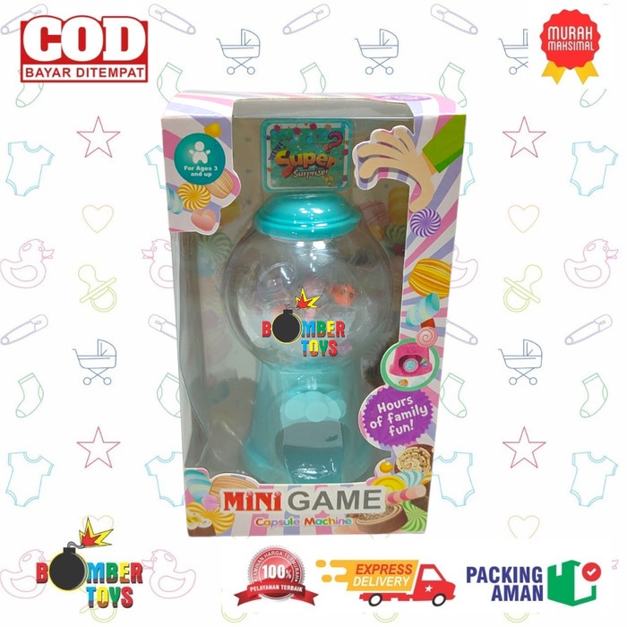 MAINAN ANAK CAPSULE MACHINE MESIN PUTAR PERMEN KARET BOLA MINI GAME