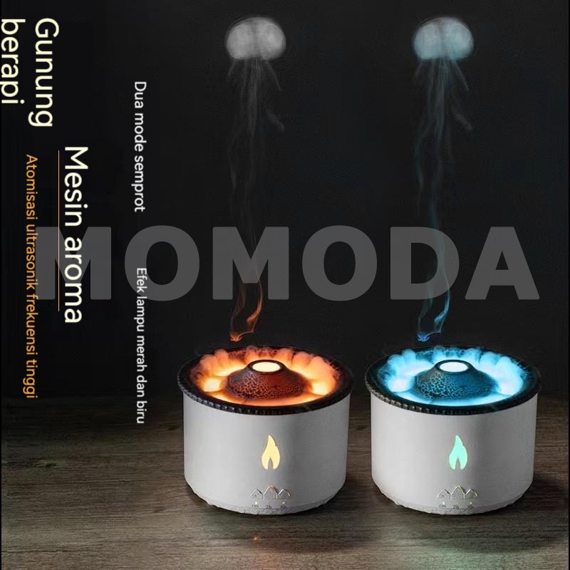 Humidifier Pelembab Udara Aromaterapi Ultrasonik Bentuk Ubur-Ubur Kapasitas 360ml Humidifier Diffuser USB Mini Air Purifier Aromatherapy Essential Oil Difuser