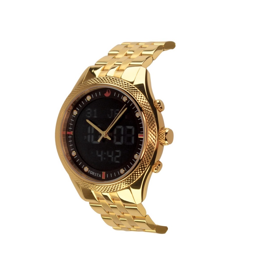 Jam Muslim Forsta Al Harameen All Gold Jam Tangan muslim pria