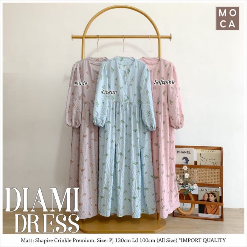 DIAMI DRESS ORI MOCA | Ld100 Shapire Crinkle Premiun