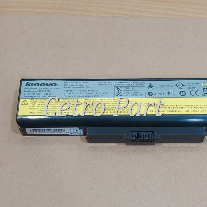 Baterai Laptop Lenovo G480 G405 G485 G500 G505 G510 G580 G585 G700 G710 Series -NEW