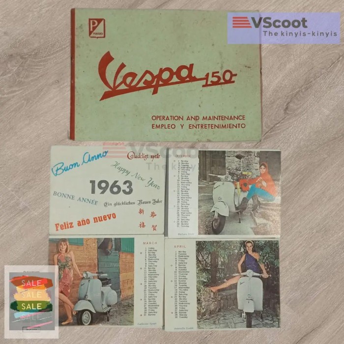 

Manual Book Buku Panduan Vespa Vbb set Kalender Poket 63 Original