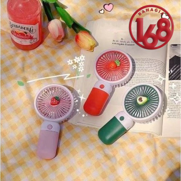 Kipas Angin Genggam Mini Portable Motif Buah / Kipas Angin Buah Cute Fan USB Charge