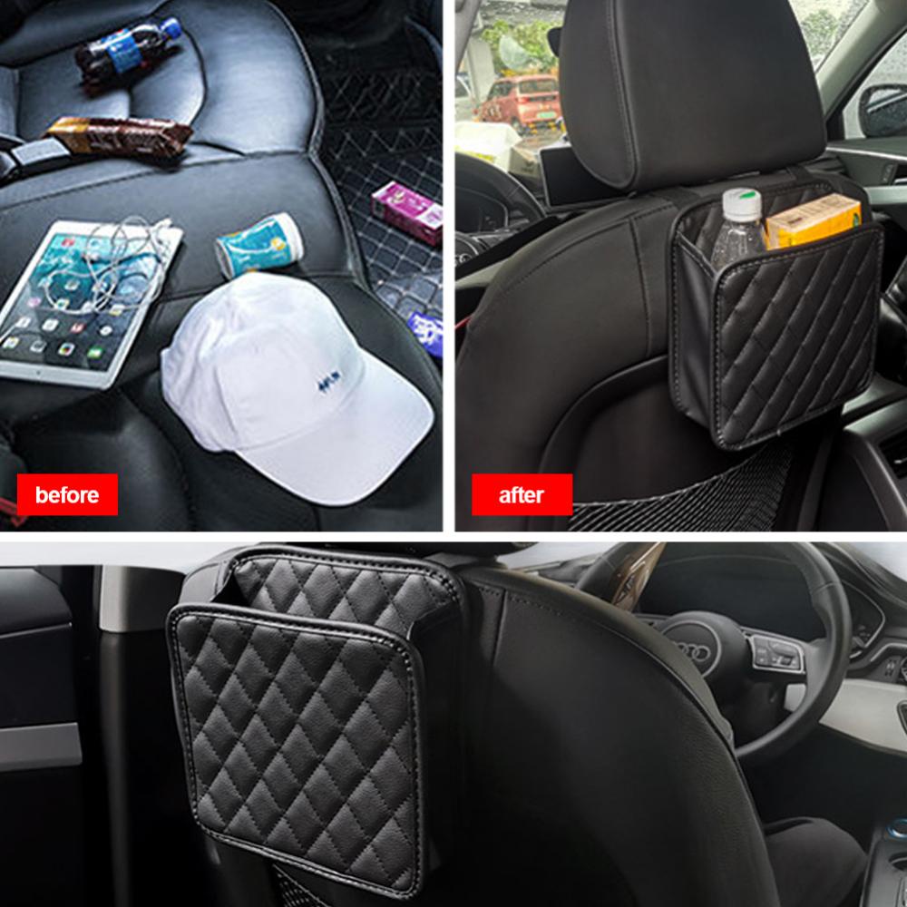 Openmall Car Back Seat Storage Box Car Storage Auto Untuk Ponsel Kantong Saku Pelindung Kursi Tas Gantung Anti Air T3X7