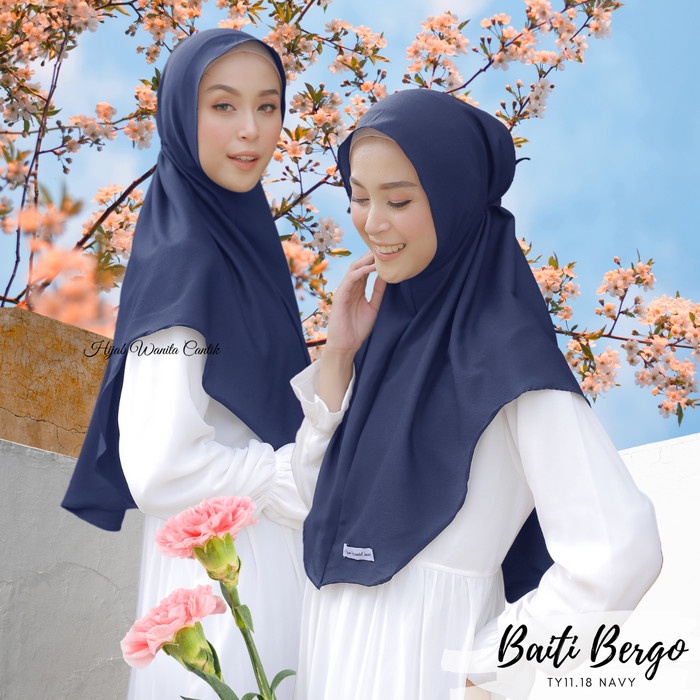 SALE Hijabwanitacantik - Hijab Instan Baiti Bergo - Navy Termurah