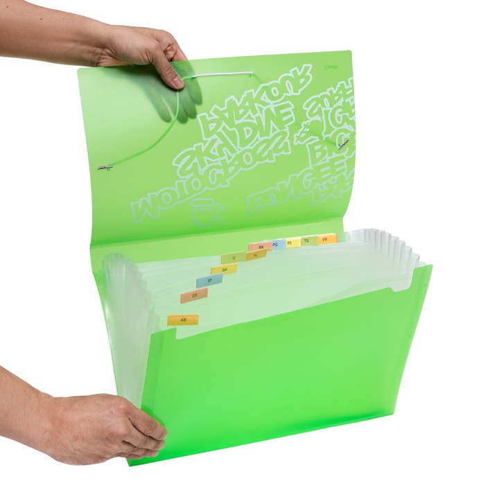 

[Artomas] Bantex PP Jolly Bright Expanding File (13 Pocket) Folio Grass Green 3607 15