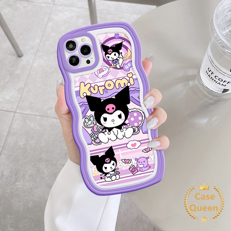 Cute Astronaut Kuromi Case for Redmi 10C A1 9C 10 9 9C NFC 10A 12C 9A 9T Note 8 9 11s 10 11 10S Couples Soft Wavy Edge Cartoon Kuromi Cinnamon Cover