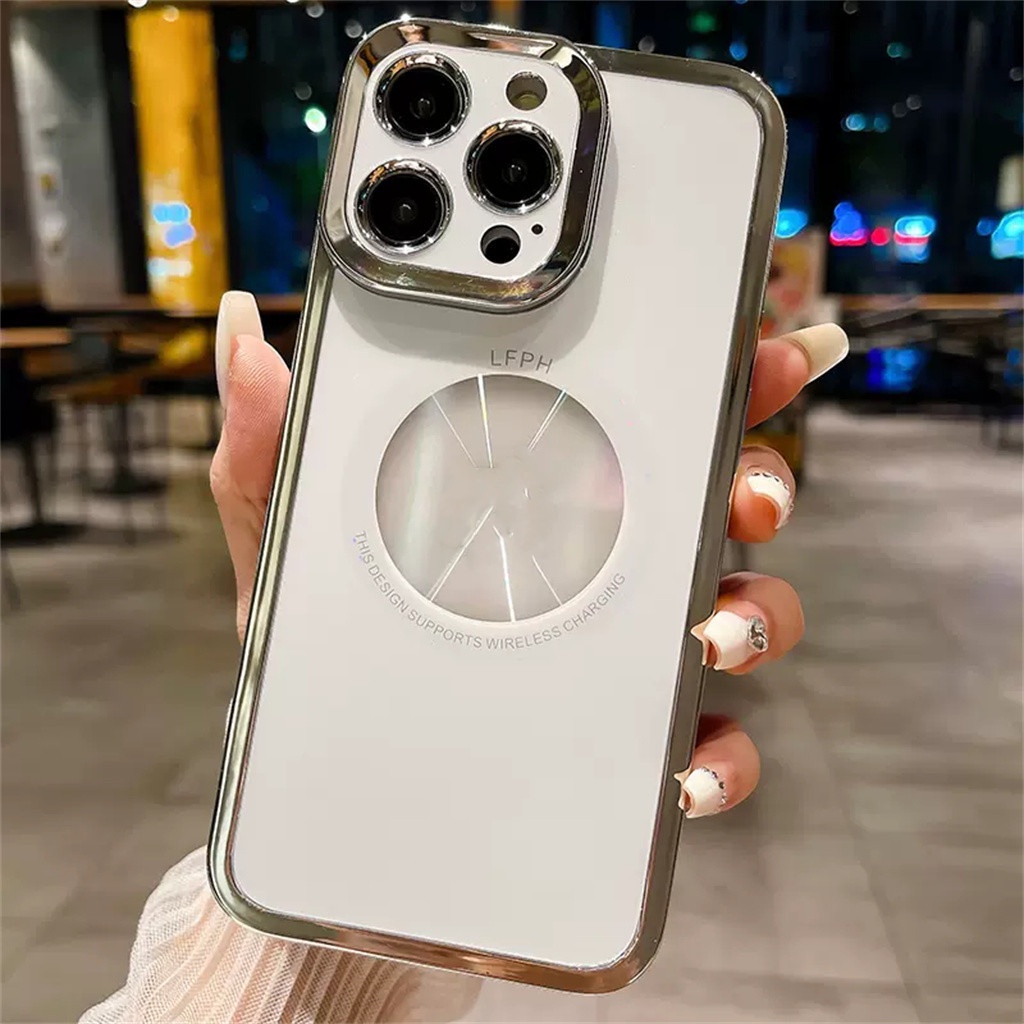 iphone14 pro max case lensa perlindungan kamera casing 12 13 pro max case 14 plus 11 case dengan perlindungan shock magnet full coverage plating soft case