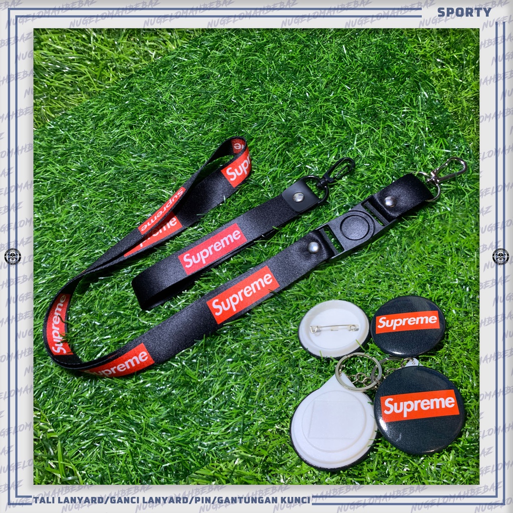 

TALI LANYARD/GANCI/PIN/GANTUNGAN KUNCI/HP - SUPREME