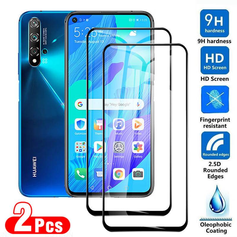 2pcs Film Tempered Hitam Untuk Huawei Enjoy 60 50 Y20 20 Pro 20se 60x50z Film Pelindung Layar Untuk Huawei Enjoy 20 10 Plus 20e 10s 10e 9s 9e 9 z