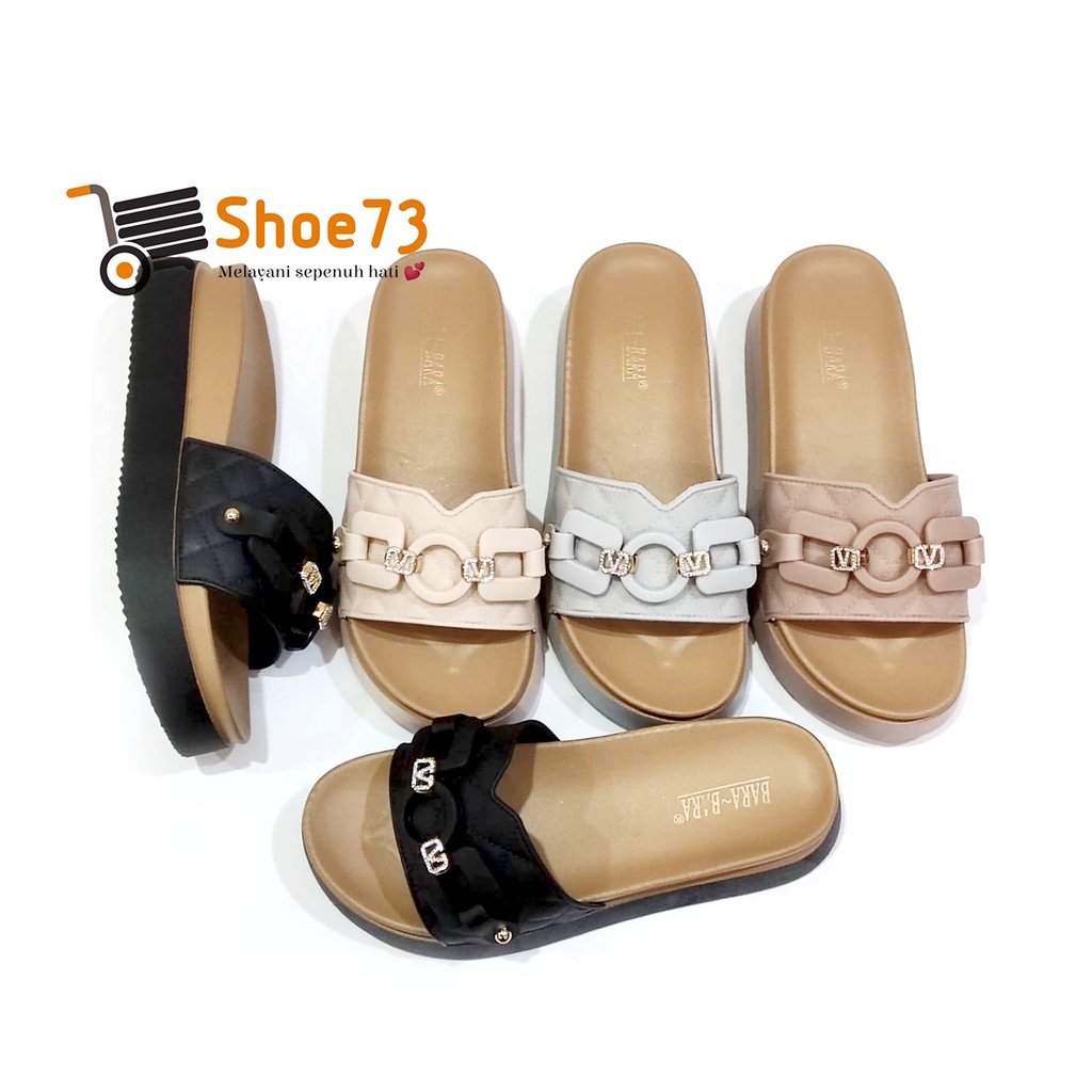 BARA-BARA 219 V-9TT SIZE 36-40 ORIGINAL | Sandal Wedges Selop Jelly Wanita | Sendal Kokop Impor