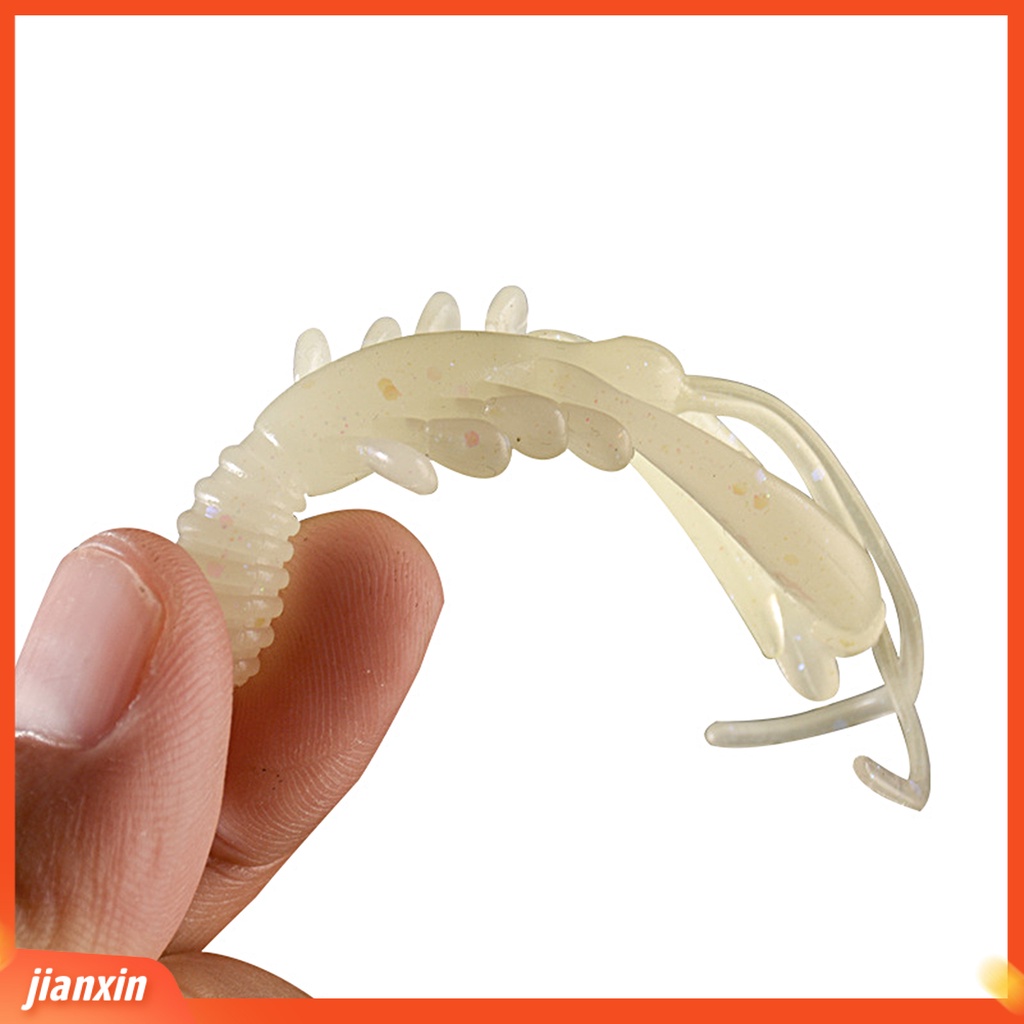 (In Stock) 5Pcs 7.5cm /3.7g Memancing Umpan Semua Area Air Fleksibel Menggoda Renang Simulasi Tinggi Bercahaya Udang Mini Buatan Palsu Umpan Untuk Penggunaan Sehari-Hari