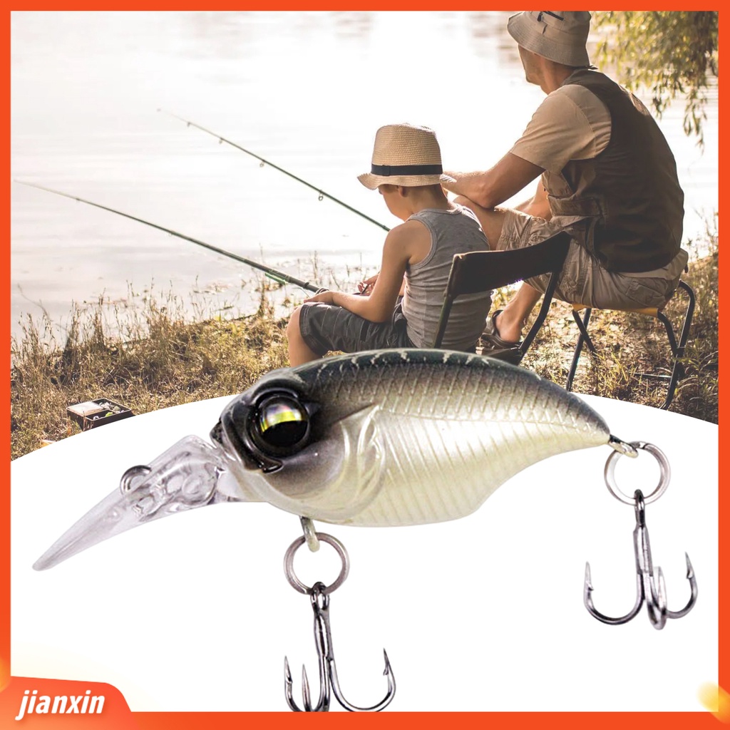 (In Stock) 5g /3.8cm Umpan Pancing Lidah Panjang Kulit Hidup 3D Fisheyes Tajam Kait Warna Cerah Atraksi Ikan ABS Engkol Apung Buatan Umpan Keras Perlengkapan Memancing