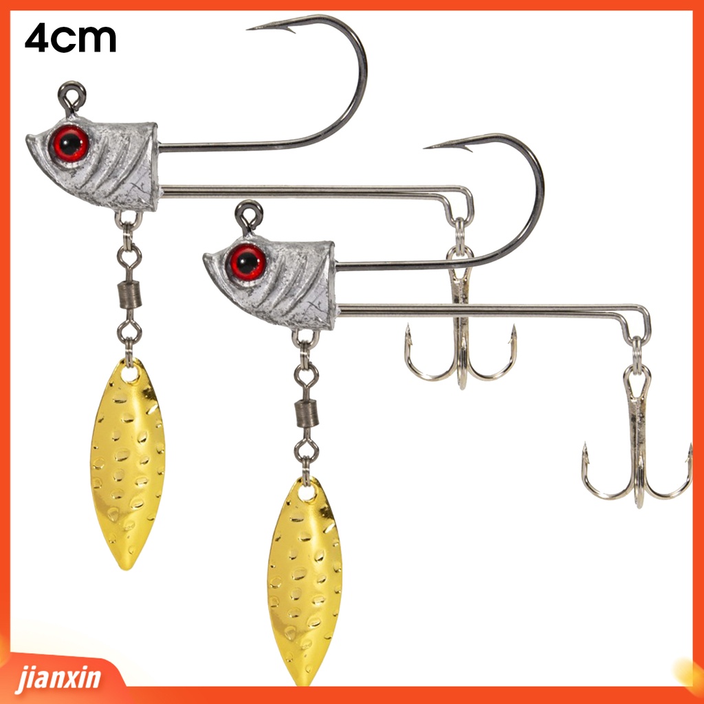 (In Stock) 2Pcs 7g /10g /17g Kait Pancing Tajam Dengan Sendok Putar Bahan Baja Karbon Tinggi Bentuk Kepala Ikan Memancing Berduri Lure Hooks Untuk Pecinta Memancing