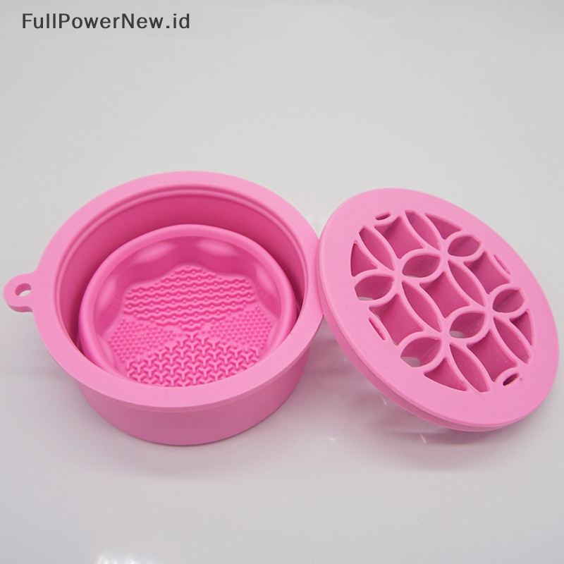Power Silicone Foldable Brush Cup Kuas Makeup Rak Pengering Pembersih Tempat Cuci ID