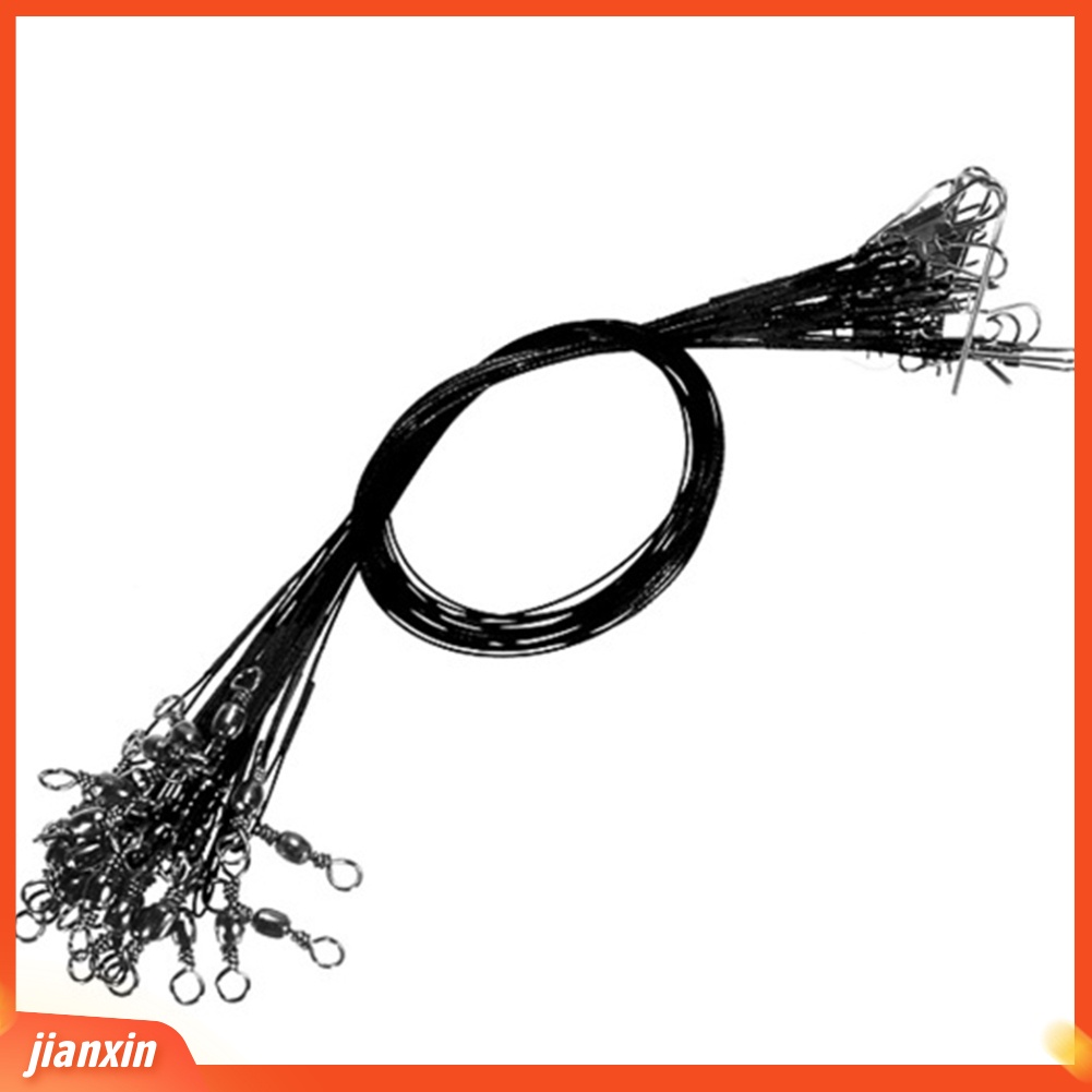 (In Stock) 20Pcs Kawat Baja Anti Gigit Pemimpin Putar Alat Pancing Tackle Aksesori Ikan