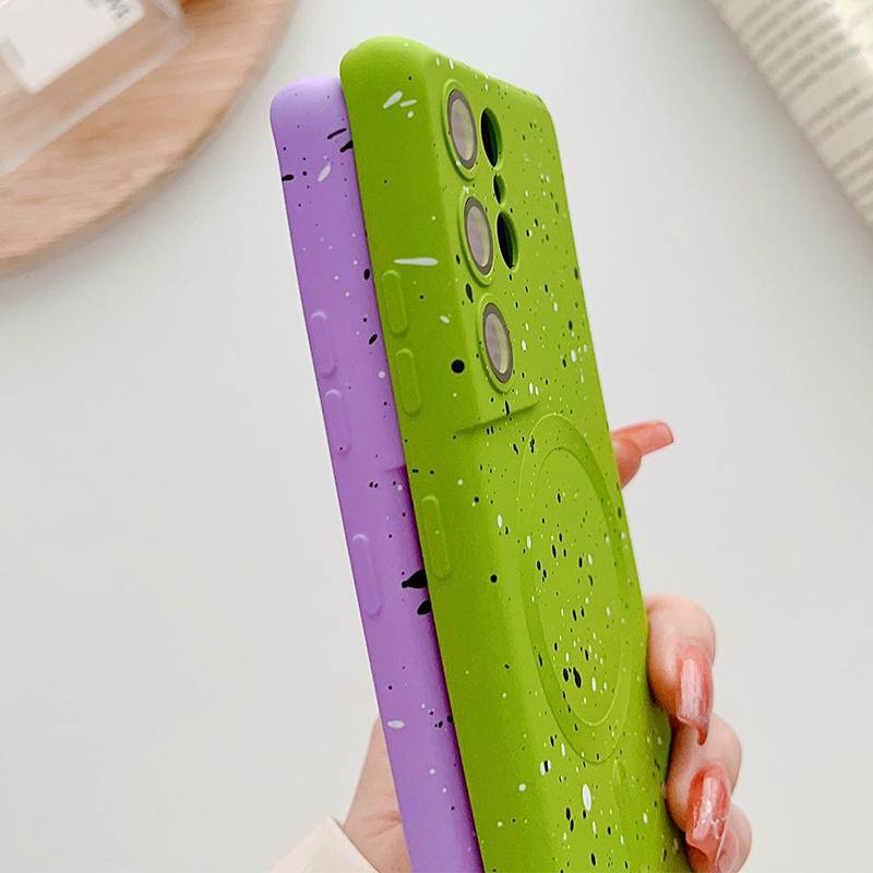 Wireless Charging Soft Silicone Magsafe Case Untuk Galaxy Z Flip3 4 Shockproof Cover Cases Dengan Lensa Kamera Untuk Samsung Galaxy S22 S23 Note20 Ultra S23 Note10 Plus