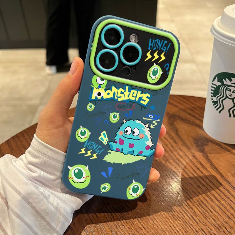 IPHONE Lampu Jendela Kamera Monster University Desain Warna Casing Ponsel Kompatibel Dengan Iphone12 13 14 11 Pro Max X Xs Max Xr Fdrfd