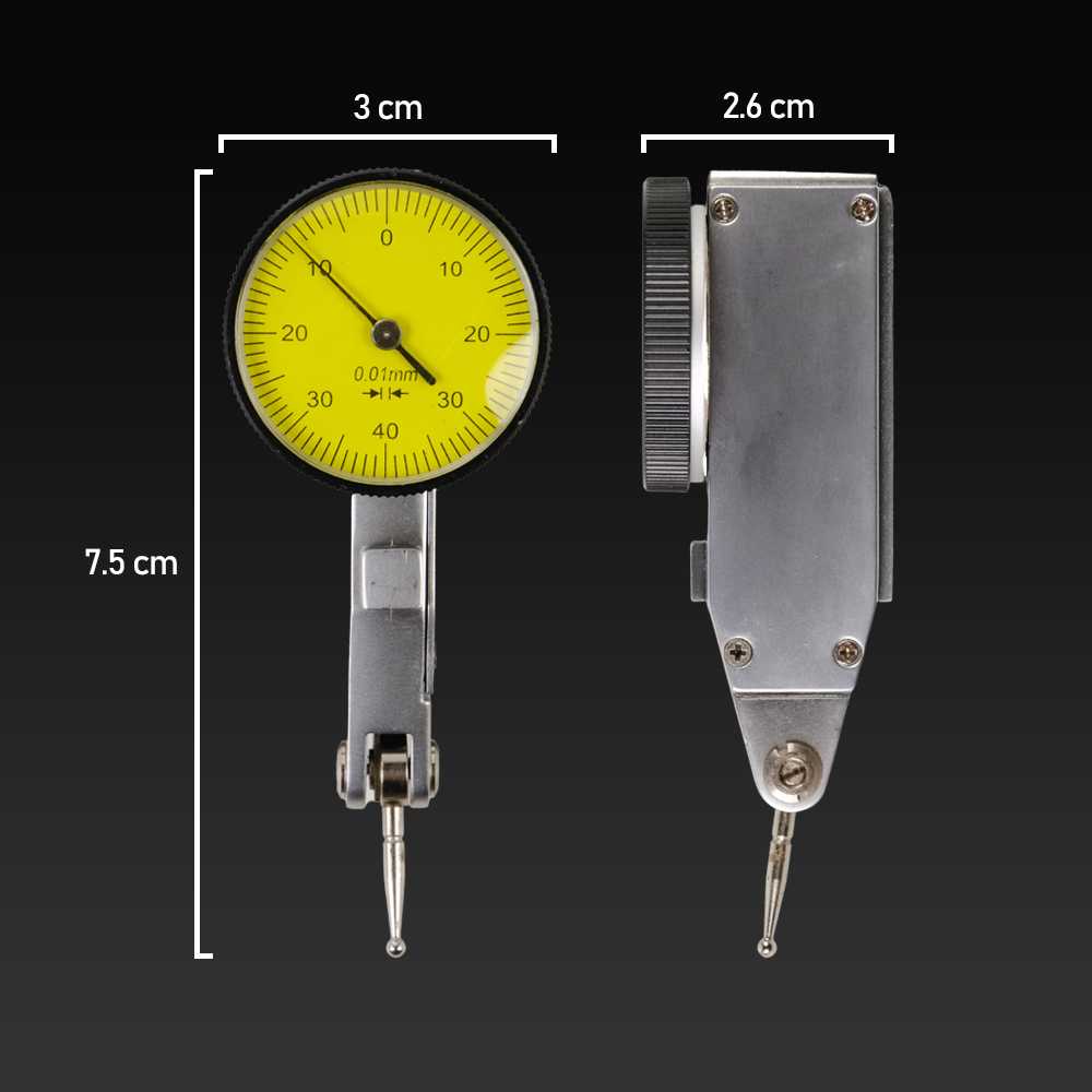 Alat Center Meain Bubut Dial Gauge Indicator Lever 0-0.8 mm - MTY-08