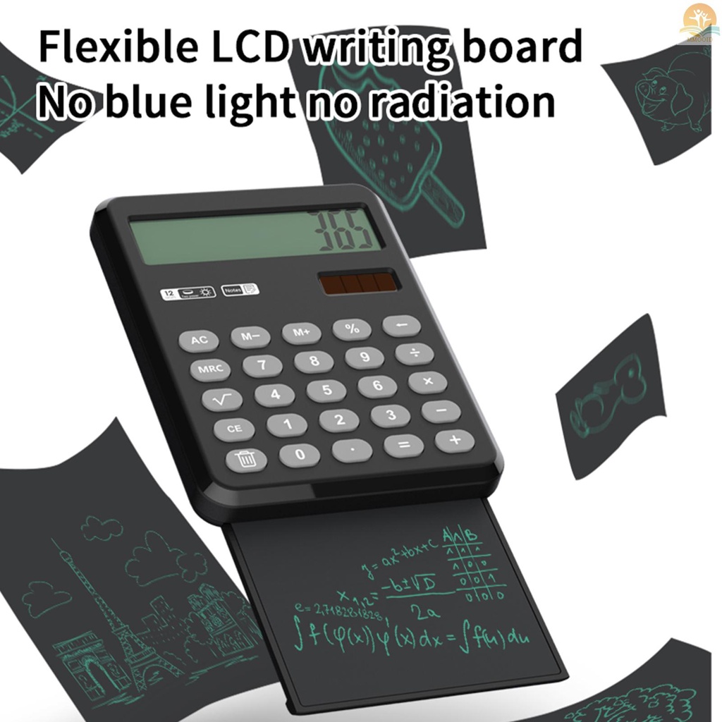 In Stock Calculator Desktop Calculators with LCD Writing  12 Digits Display 4inches LCD Screen with Stylus Erase Button Thin and lightweight Design for Students Daily and Bas