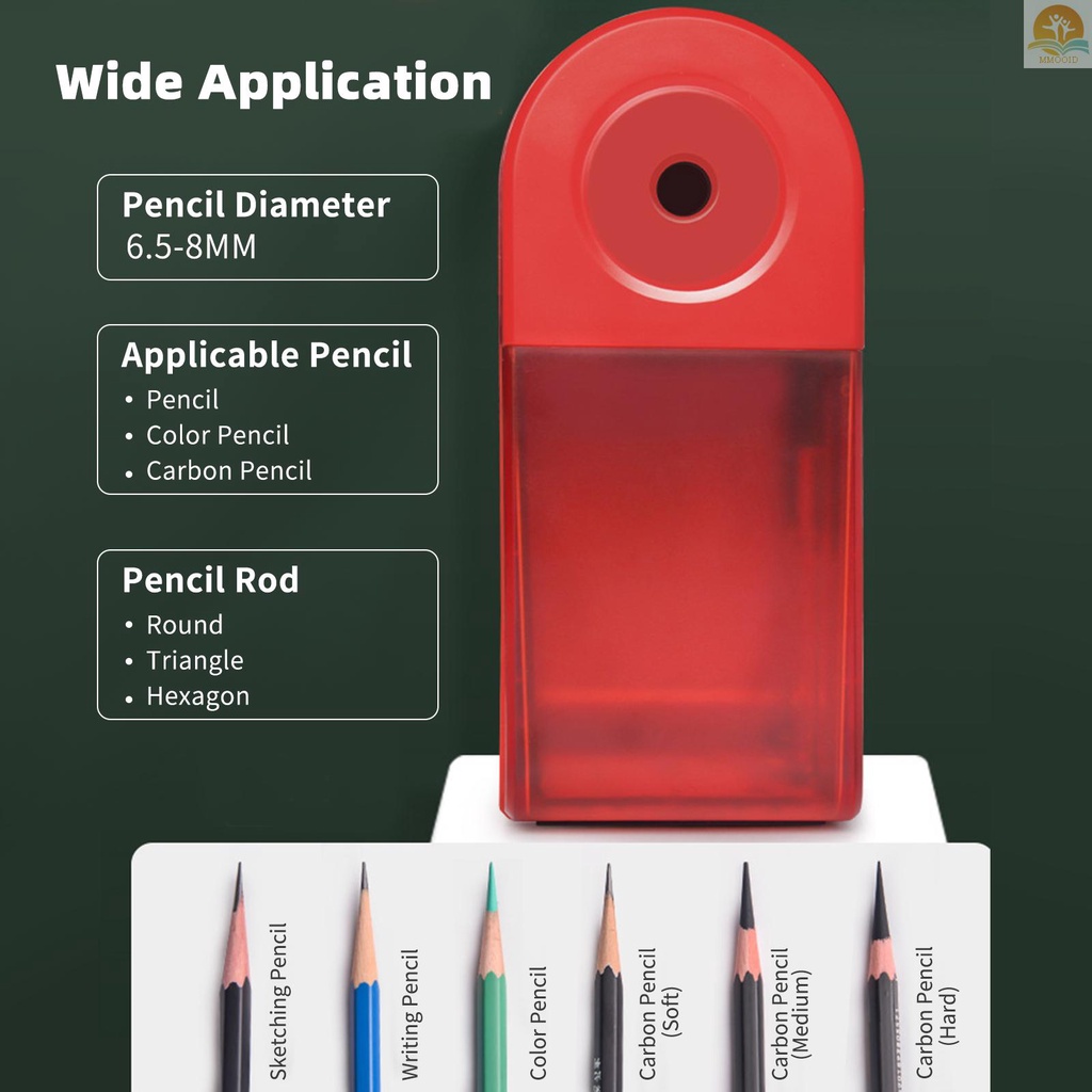 In Stock tenwin Alat Pengasah Pensil Manual Engkol Tangan Pencil Sharpener Adjustable Sharpness Untuk Pensil 6.5-8mm Untuk Pelajar Artis Perlengkapan Kantor Sekolah Rumah