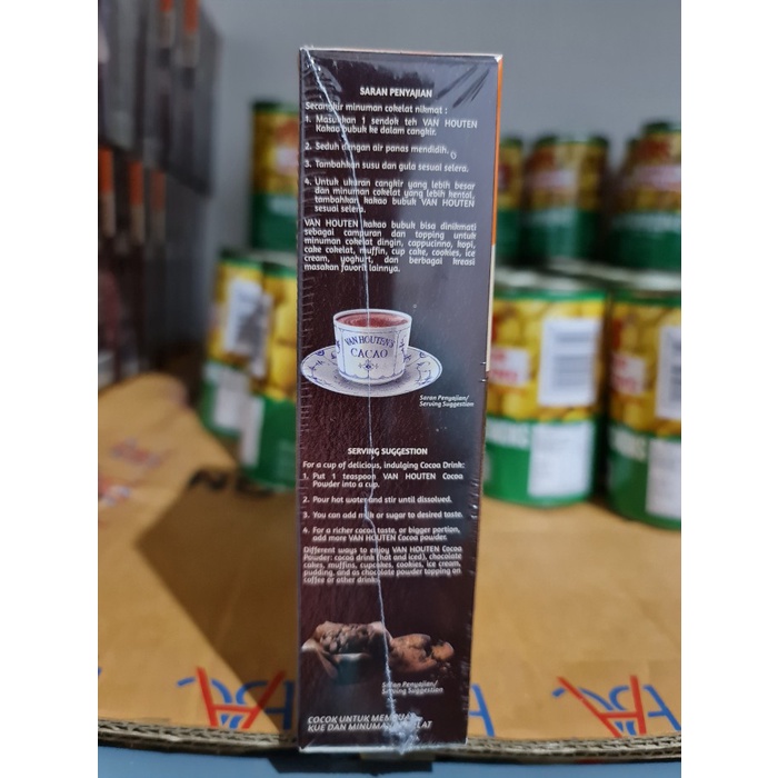 Van Houten Cocoa Powder Coklat Cokelat Chocolate Kakao Bubuk 165 Gram