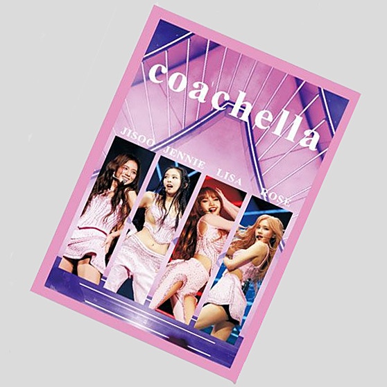 55pcs /box Hitam-Pink Coachella Stage Photocards Album Kartu Lomo Black Pink Kpop Collection