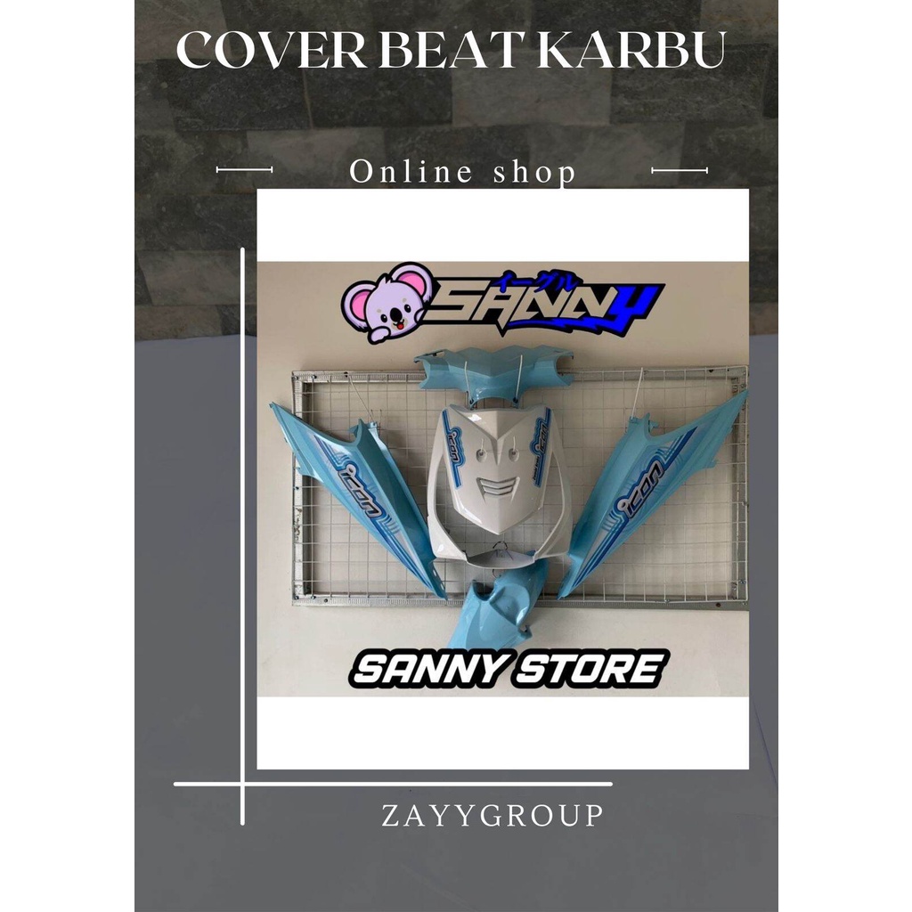 Full Body Alus Beat Karbu Lama Custom Putih Biru Langit (no striping)