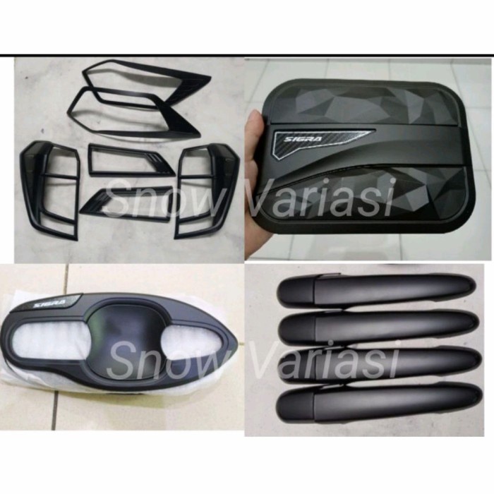 Paket Garnish Outer Handle Tank Cover Calya Sigra 2016 2021 Hitam - Sigra, Facelift