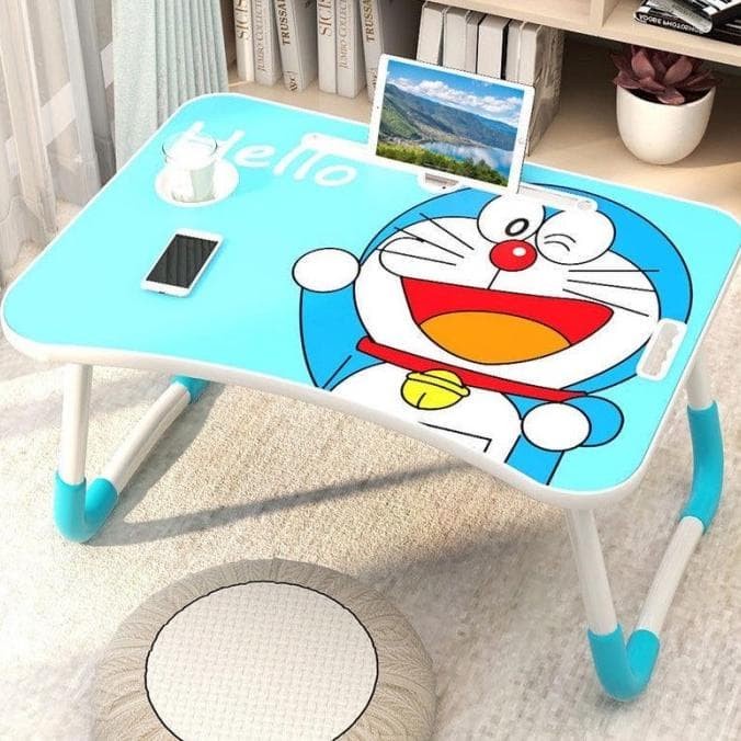 Meja Belajar Karakter Lucu Meja Belajar Anak Lipat Meja Laptop Lesehan - Doraemon