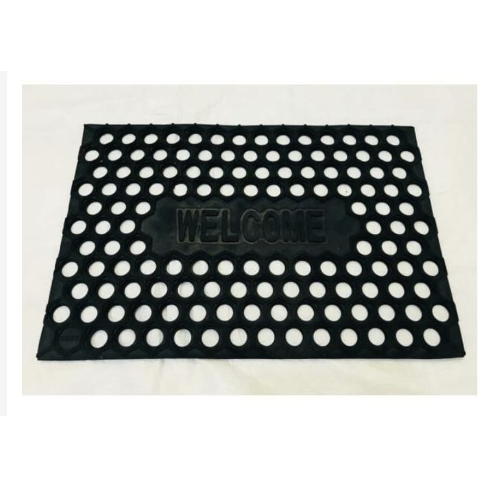 MM - A132 - Keset Karet Kompos Lubang Anti Slip - Keset Kompos Hitam Karet - Keset Kamar Mandi - Rubber Mat