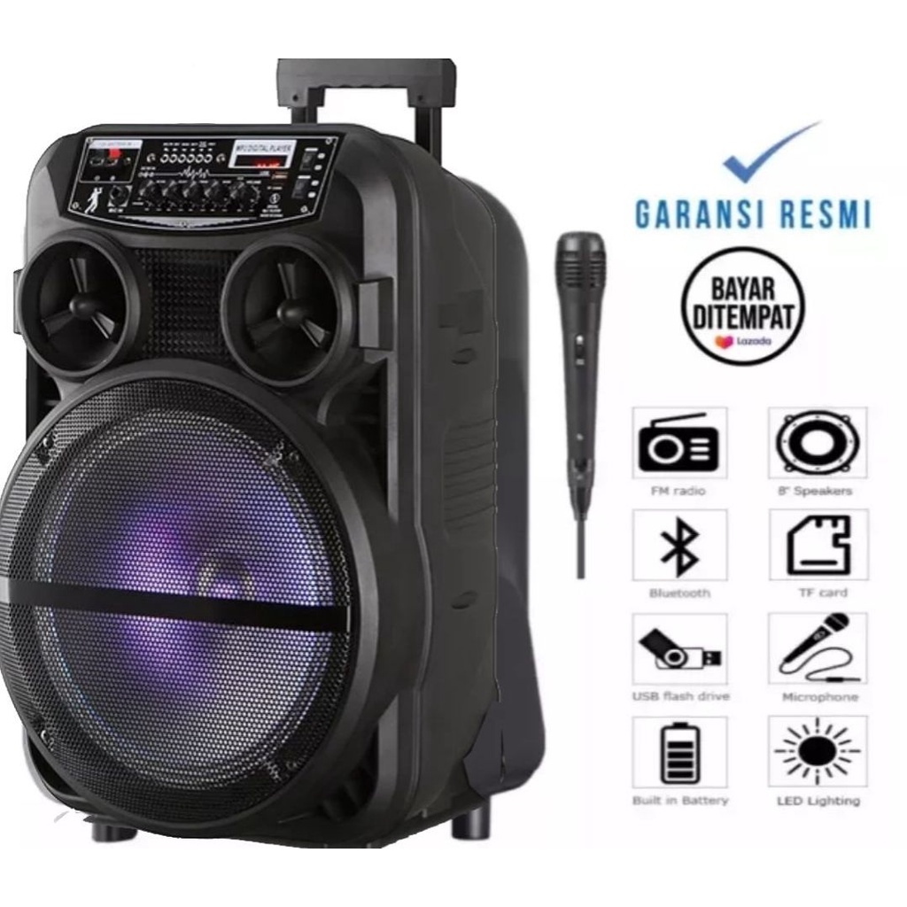 SPEAKER BLUETOOTH MP4 MP3 POWER BASS POLYTRON /SUPER BASS BISA KARAOKEAN/SALON BLUETOOTH GRATIS MIC 