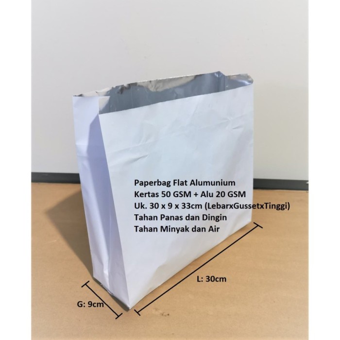 

Kantong Paperbag Aluminium L 30x39x33cm