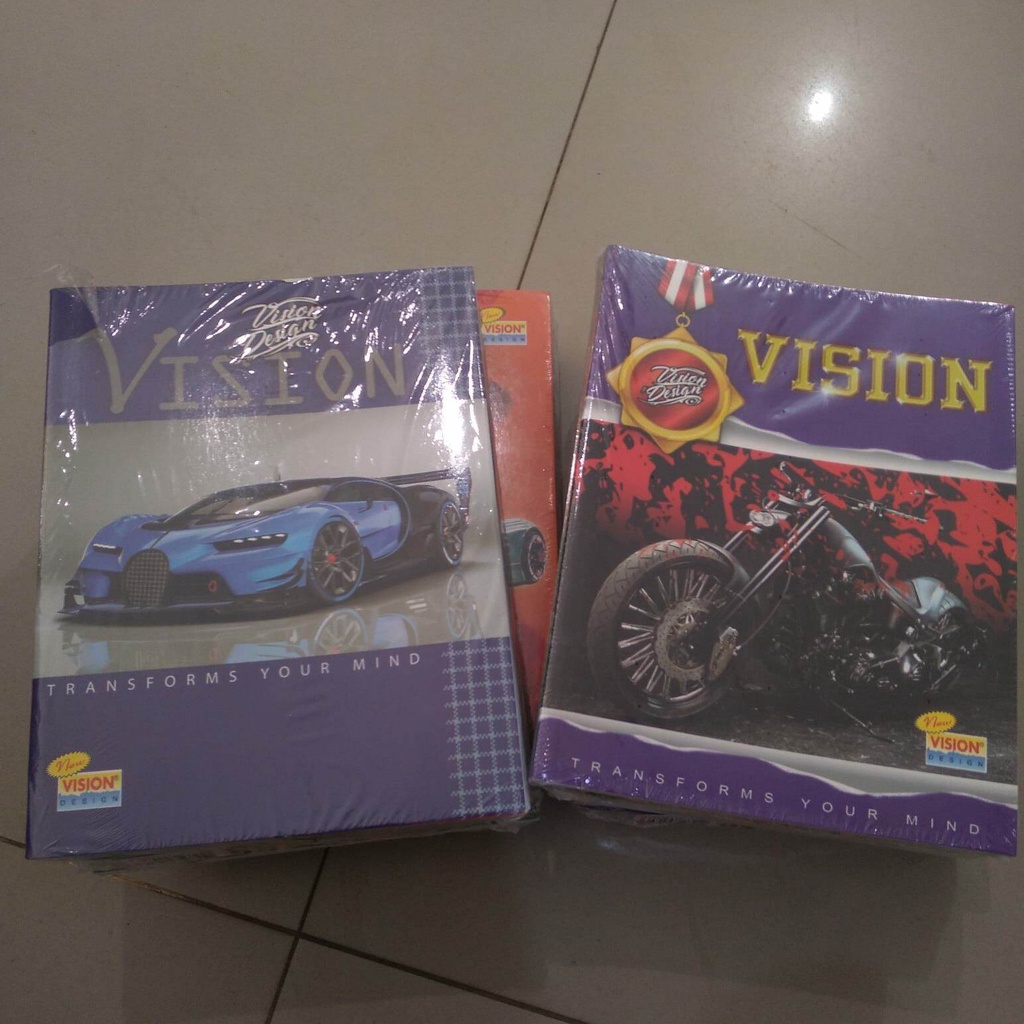 

Buku Tulis Vision 58 Lembar - Mobil/Motor/Karakter Bisa Pilih Motif Laki Laki &Perempuan