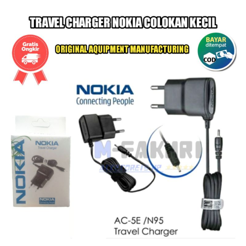 cas Nokia kecil charger Nokia colokan kecil cas hp jadul Nokia kecil original adaptor kecil