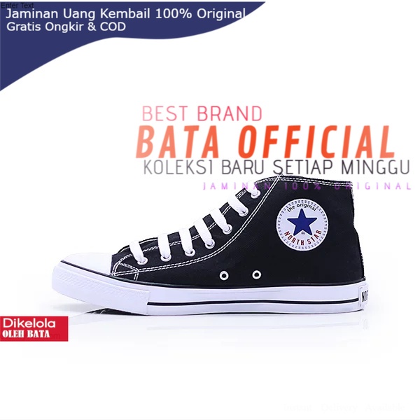 Sepatu Sneakers North Star Rover Black-5096031 - Unisex, Cocok untuk Sekolah dan Anak-anak - Hitam P