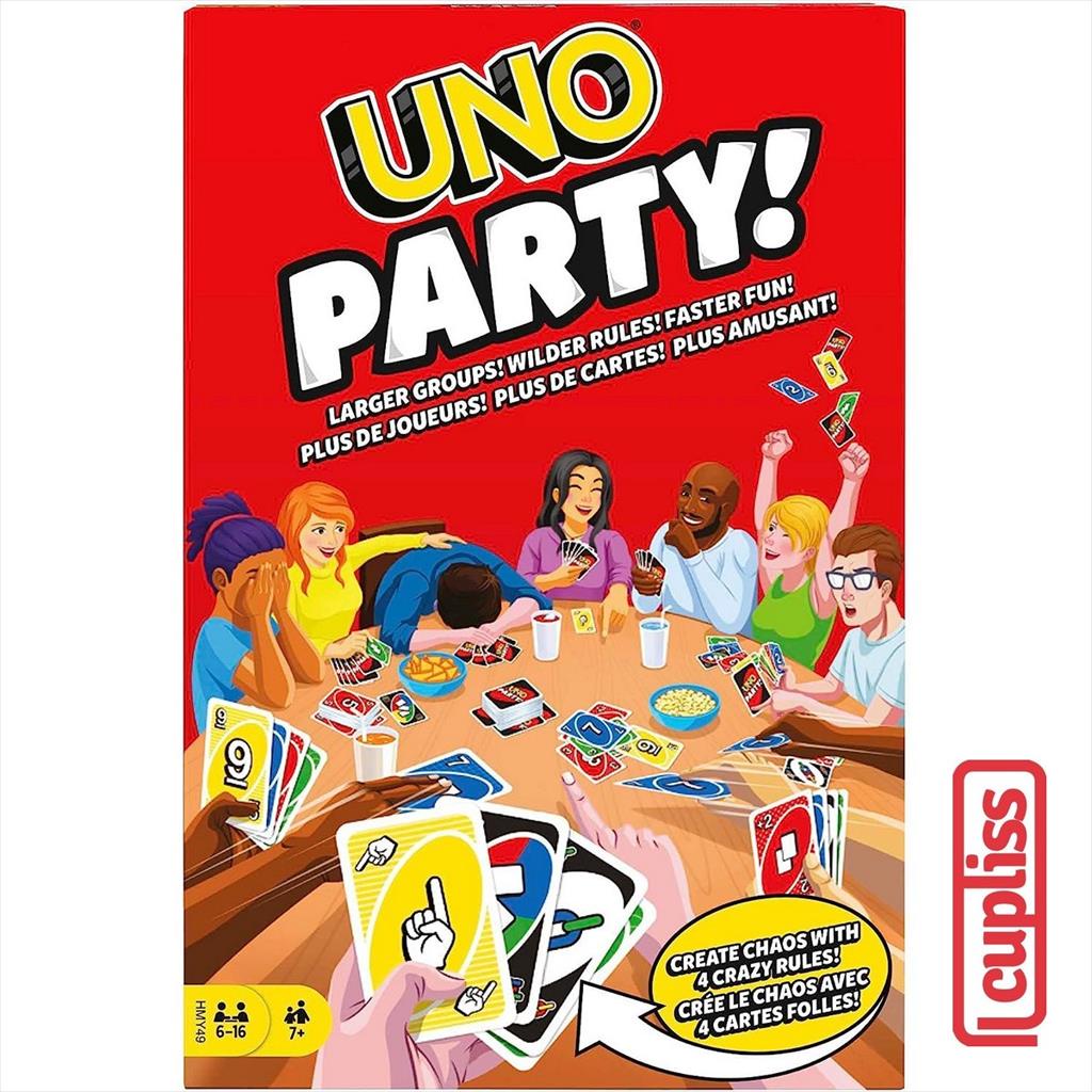 Mattel HMY49 UNO Party Card Board Game Family