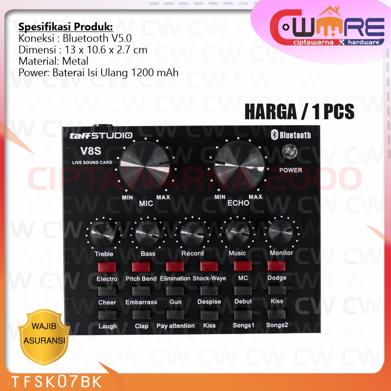 Sound Card V8S Singing Live Soundcard Mixer External Audio Microphone - BDB CW2H