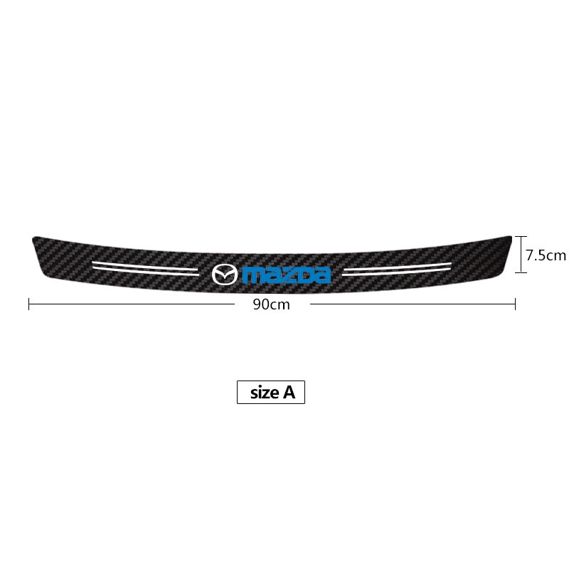 Stiker Pelindung Bumper Belakang Mobil Bahan Carbon fiber Untuk Mazda 2 Mazda 3 MS Mazda 6 CX-5 CX5 