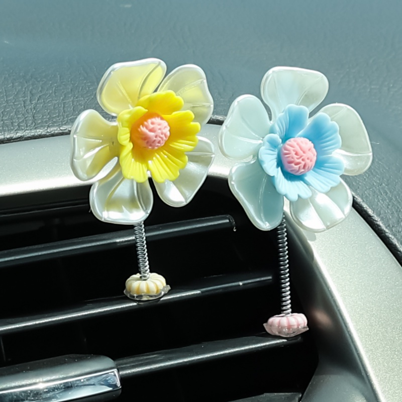 Hiasan Bunga Kepala Goyang Interior Mobil/ Mini Car Dashboard Decor Dancing Flower/ Ornamen Spion Otomatis