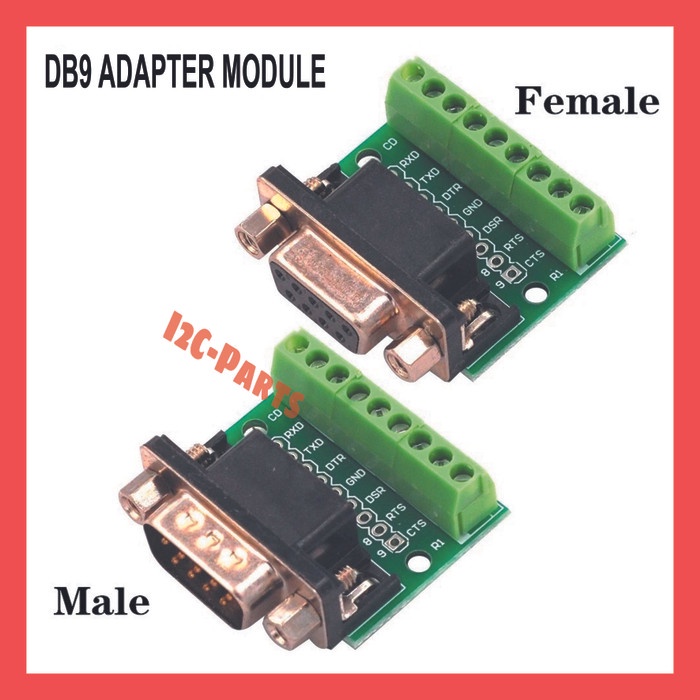 DB9 Converter Port jack Male Female Terminal Board RS232 Adapter