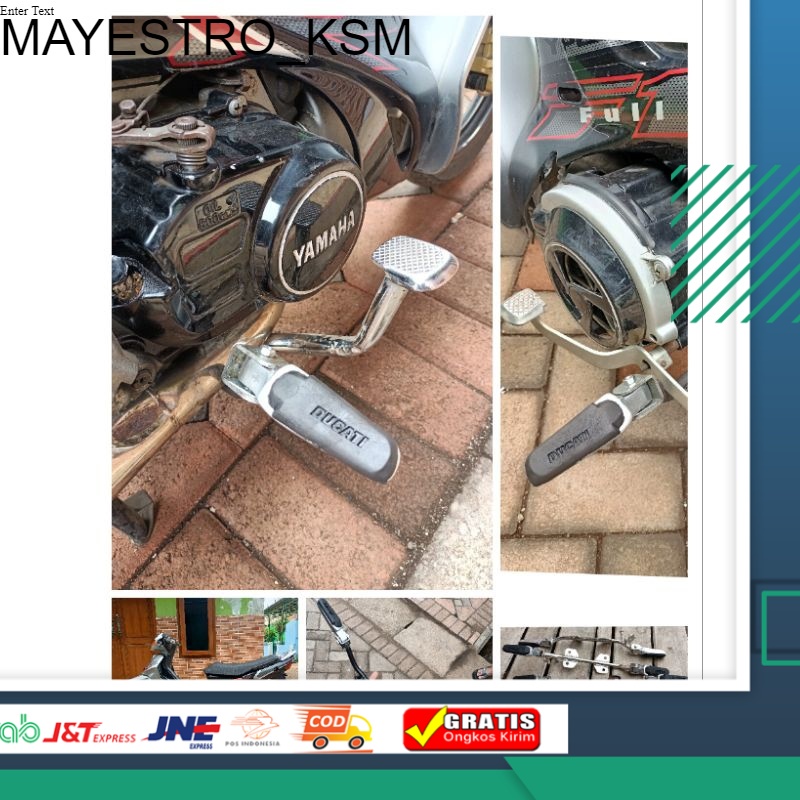 Besi FOOTSTEP BESI DEPAN YAMAHA FIZR SET KARET DUCATI/POOTSTEP DUCATI PNP YAMAHA FIZR/POWER POOTSTEP