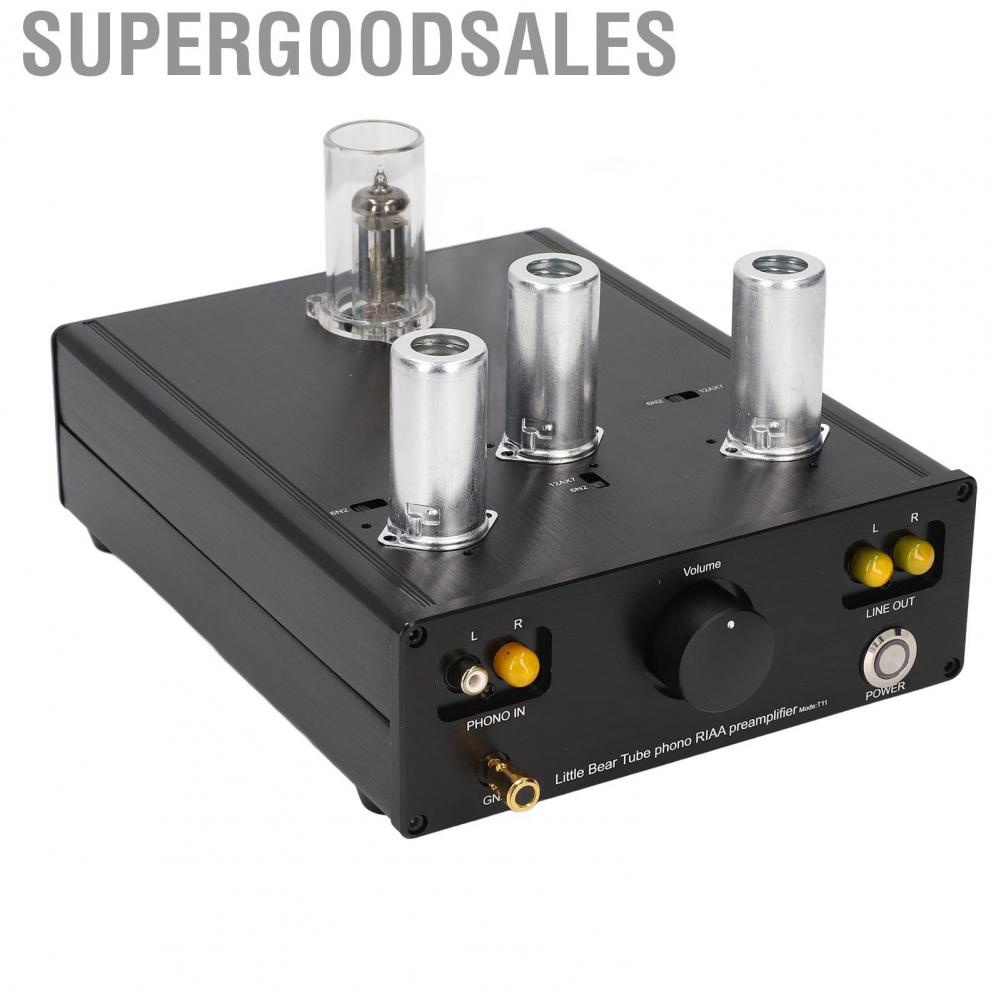 Supergoodsales Phono Preamplifier  Low Background Noise Vacuum Tube Elegant Appearance HIFI Portable for Record