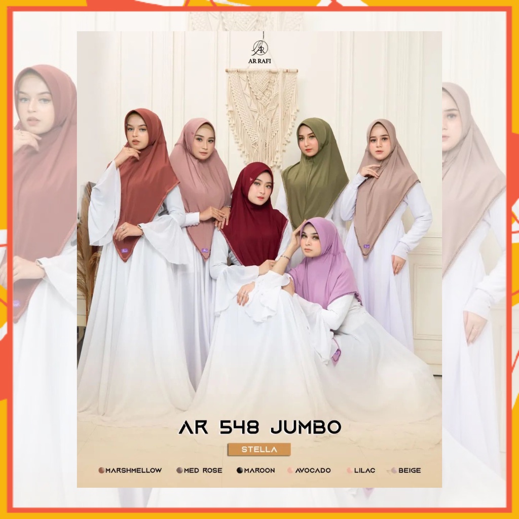 Hijab Arrafi Terbaru Hijab Jilbab Kerudung Bergo Terbaru Ori Jumbo AR 548 Wanita Cantik