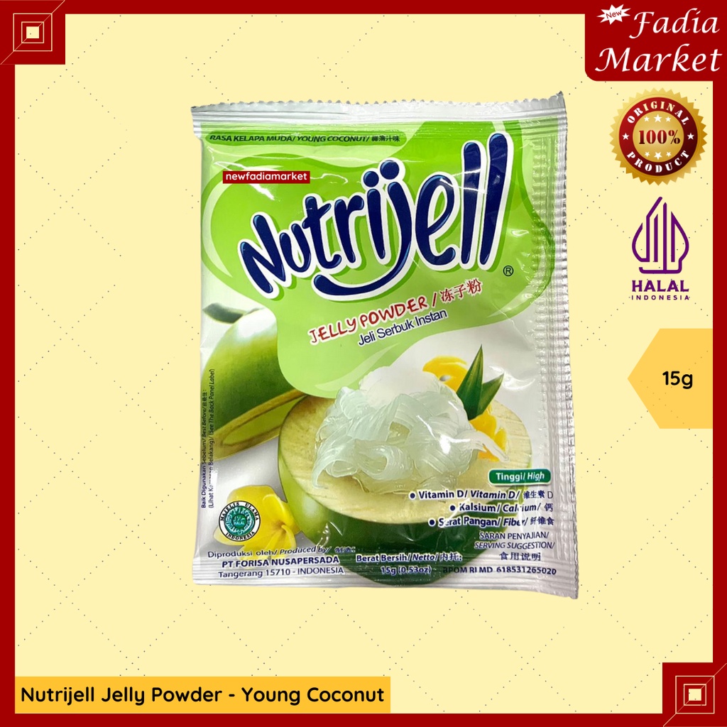 

Nutrijell Jelly Powder Bubuk Young Coconut Kelapa Muda 15g